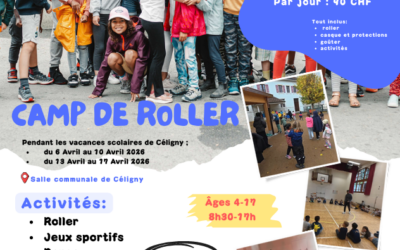 Centre aéré de Roller et autres activités pendant les vacances de Pâques à Céligny